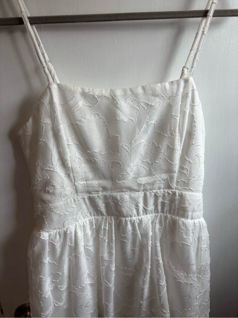Lulus Grace and Beauty White Burnout Floral Print Tiered Dress - Picture 5 of 9